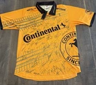 Vtg Continental Tires ISMA Signed Soccer Jersey Polo Shirt Racing Lg NASCAR Grid