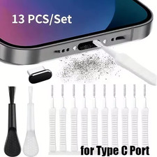 Cleaner Kit Mobile Phone Cleaning Kit Charging Port Dust Plug Cleaner Brush 13Pc