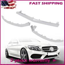 New Front Bumper Lip Lower Molding Trim For Mercedes-Benz W205 AMG 2015-2018