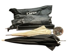 Kshioe Photography Studio Lighting Kit With Soft Boxes, Umbrellas, Stand