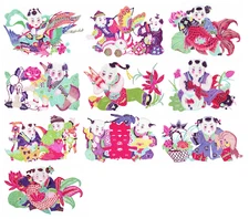 Paper Cuts Happy Kids Set Large Set 10 Colorful Large Separate Pieces XA