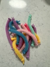10pc  Stretchy Fidget Toy Colorful Stretchy Sensory  Worm  Children's Day Gift
