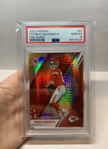 2021 Phoenix Patrick Mahomes II Fire Burst #57 Chiefs PSA 10