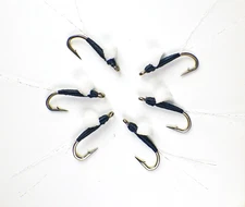 RS2  Nymph Emergers Foam Wing Black - Premium Trout Fly Fishing Flies