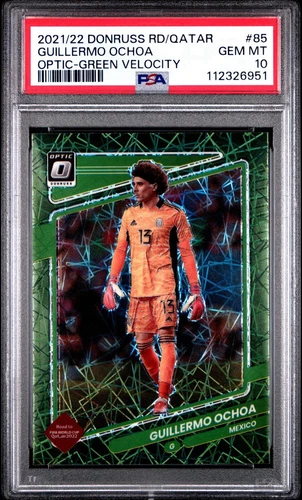 2021-22 Panini Donruss Road to Qatar - Guillermo Ochoa #85 Optic-Green Velocity