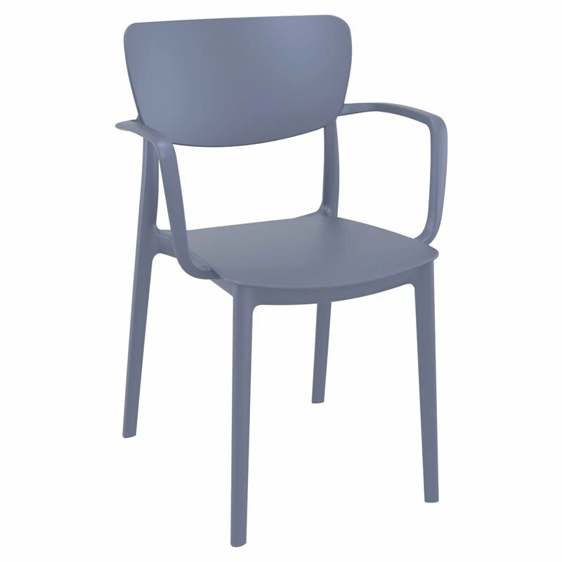 Compamia Lisa Dining Arm Chair in Dark Gray Finish Set of 2 eBay