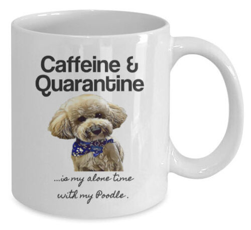 Poodle Coffee Mug. CAFFEINE & QUARANTINE is my alone time with my Poodle. - Bild 2 von 9