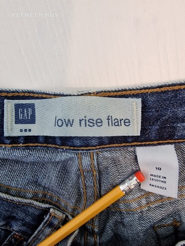 Gap Low Rise Flare Women's Blue Jeans Size 10 Denim 100% Cotton Bootcut Pockets - Picture 14 of 15