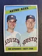 1966 Topps Baseball Astro Aces Bob Aspromonte / Rusty Staub Card #273 (a)