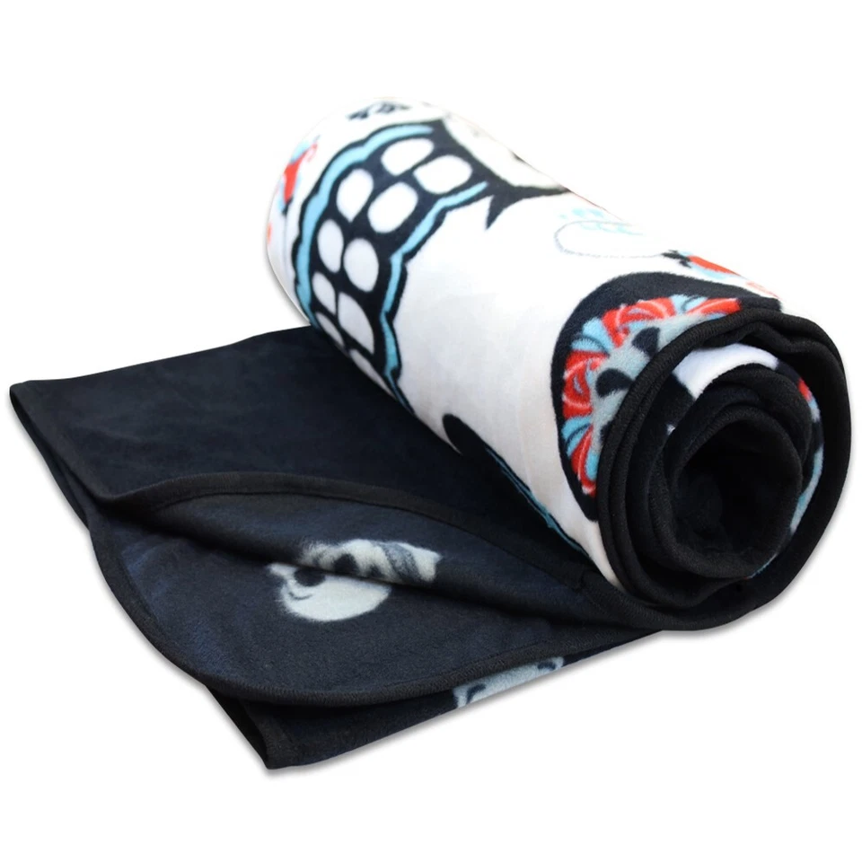 Sugar Skull 50x60in Polar Fleece Halloween Day of the Dead Throw Blanket - Image 4 of 4