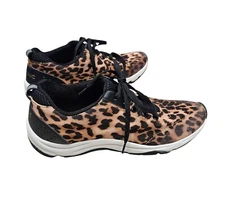 Vionic Womens Tourney Leopard Print Athletic Sneakers Size 8 No Insoles Lace Up