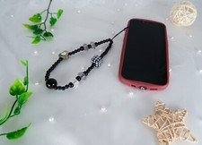 Handmade Phone Strap Healing Crystal Beads Phone Charm Evil Eye Phone Strap