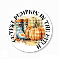 Cutest Pumpkin in the Patch Scrapbook Stickers Envelope Seals Autumn Favors