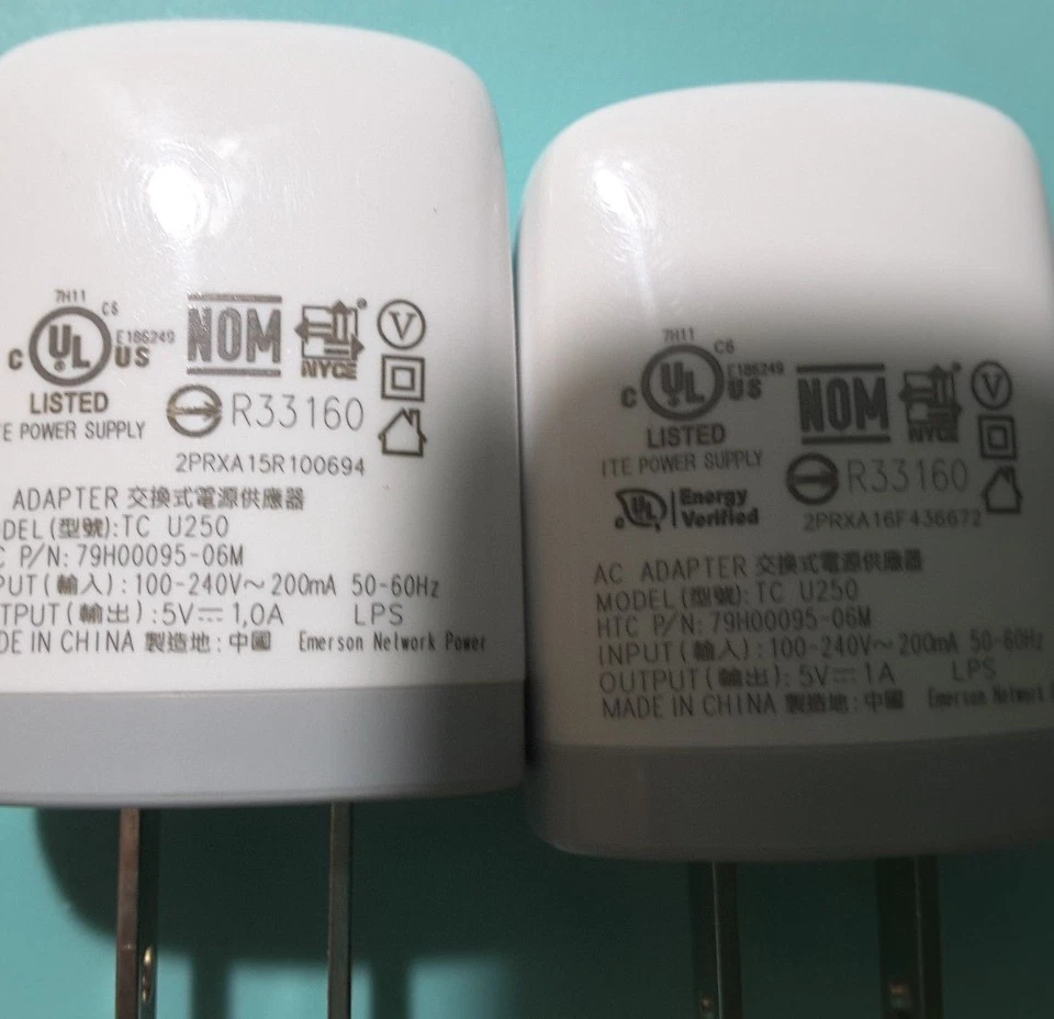 2 - OEM HTC TC U250 UNIVERSAL Travel Charger USB Power Adapter Head 110-240V, 1A - Image 4 of 4