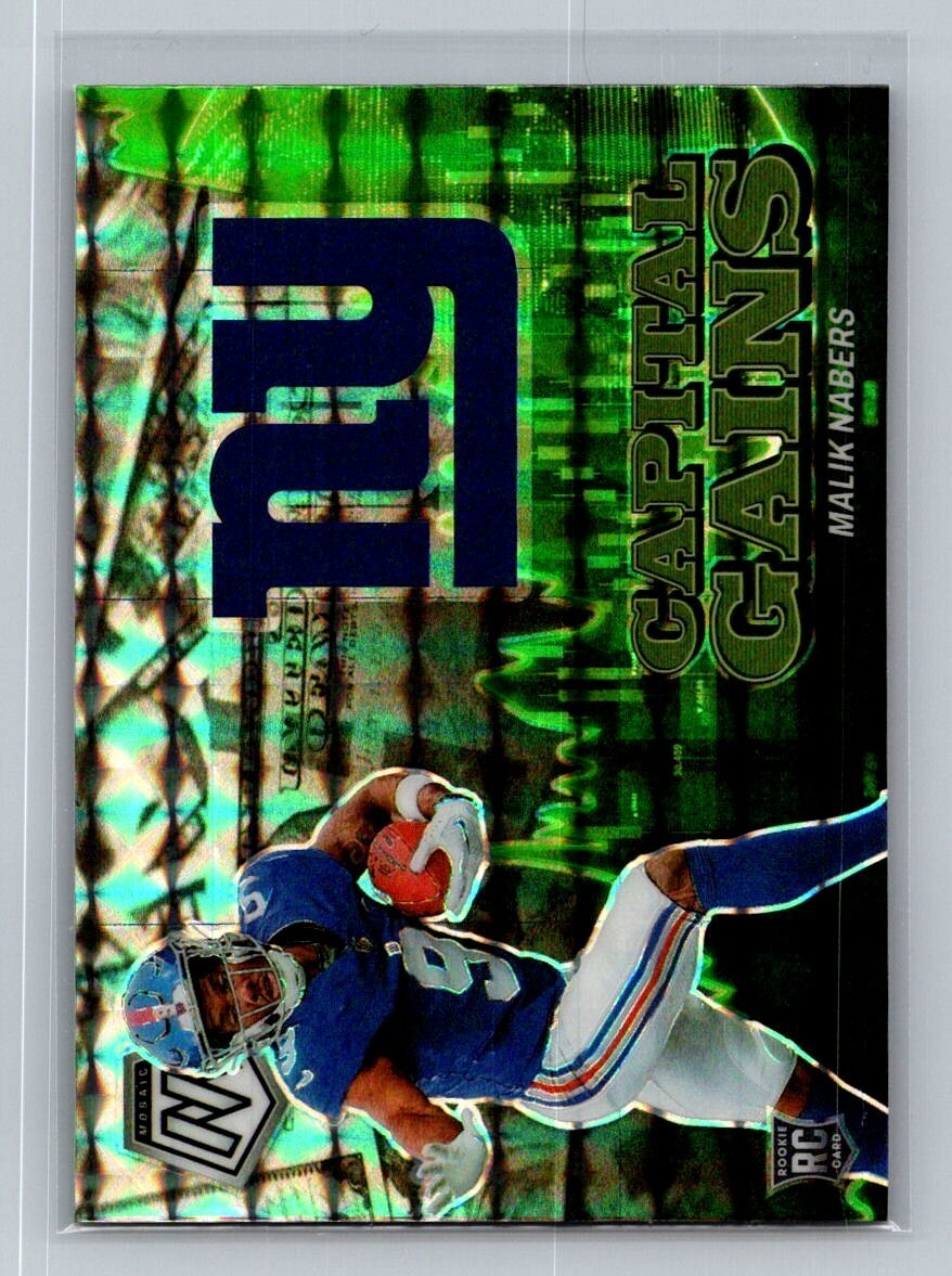 Malik Nabers Capital Gains Mosaic Silver Prizm RC 2024 Panini Mosaic Giants