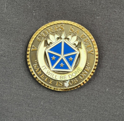 US Army V Corps Commanders Safety Challenge Coin Award Token Commanding ...