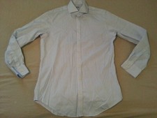Mens Charles Tyrwhitt Dress Shirt 15 33 Blue White Button Cotton