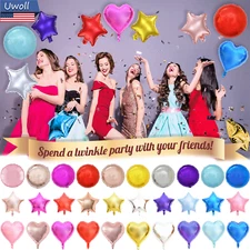 18" Foil Star Heart Round Balloons Wedding Party Festival Decor Holiday Party