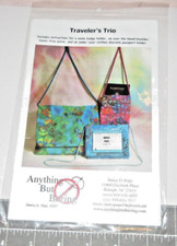NIP~TRAVELER'S TRIO (Name Badge Holder+Purse+Passport Pouch) Patterns~#ABB0810