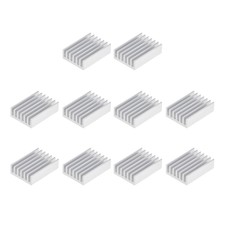 10pcs Parallel Notch Heatsink for MOS GPU IC Chip Silver 20x14x6mm-