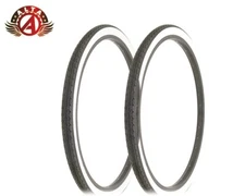 ALTALINE Bicycle 24" x 1.75" Black/White Wavy Line TIRES SLICK TIRE BIKE