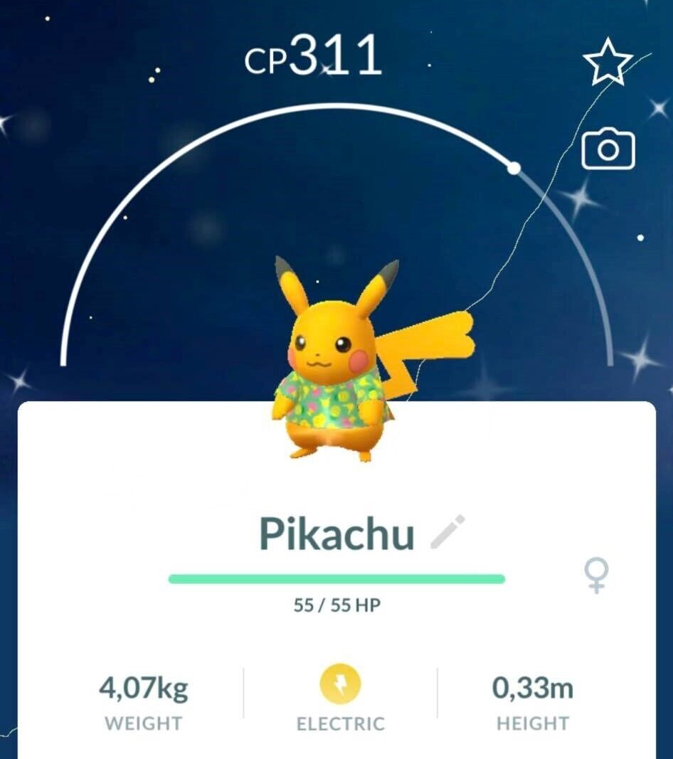 Pokémon Go * Shiny Pikachu Shirt Green Taipei - Male or Female