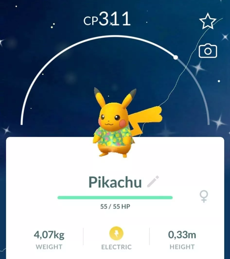 Pokémon Go * Shiny Pikachu Shirt Green Taipei - Male or Female * TRADE Go