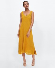 yellow maxi dress zara