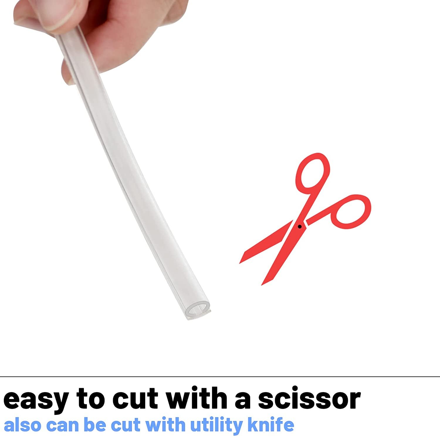 Shower Door Seal Glass Translucent, Side Seal Strip PVC Bulb Shower