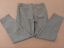 Womens Talbots Khaki Dress Pants 8 Green Slack Cotton Chino Trouser
