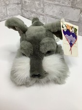 FAO Schwarz Gray Schnauzer Scottie Plush Scottish Puppy Dog Stuffed Animal NWT
