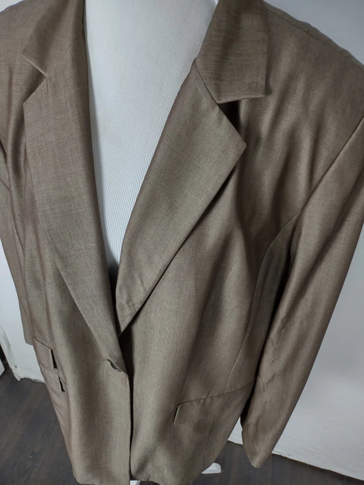 Kate Hill Mujer Talla 18w Marrón Viscos Mezcla Lana Traje Chaqueta Separada R9 Foto 2 de 4