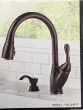 Delta Izak Single Pull-Down Kitchen Faucet Venetian Bronze w/Soap 19939Z-RBSD