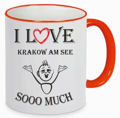 Kaffetasse I Love Krakow am See so Much Kaffee Becher Tasse Liebe Rot 136768