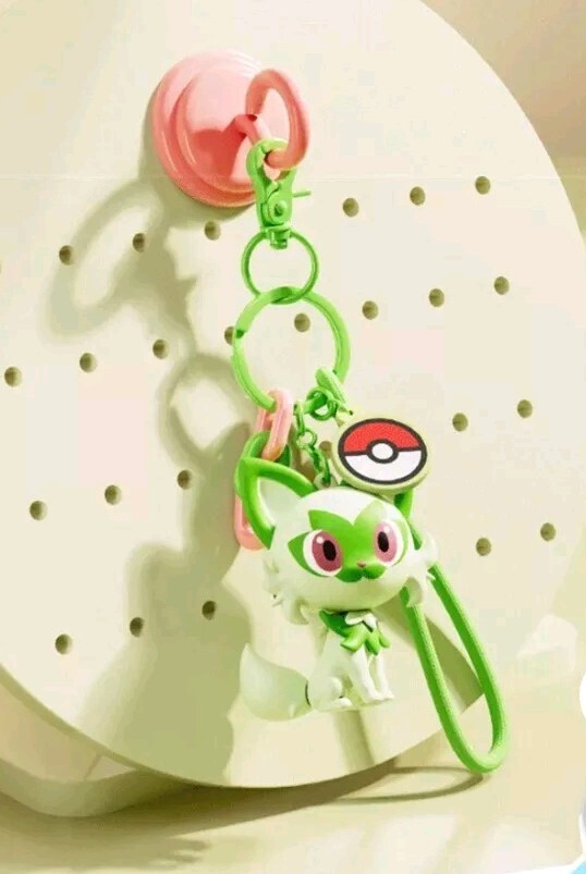 Pokemon Authentic Funism Sprigatito keychain charm Clip On Phone