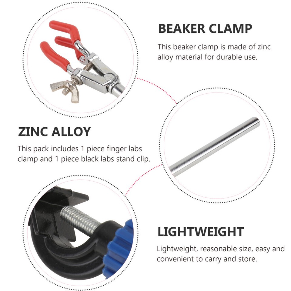Laboratory Stand Clip Adjustable Clamp Experiment Equipment Threejaw