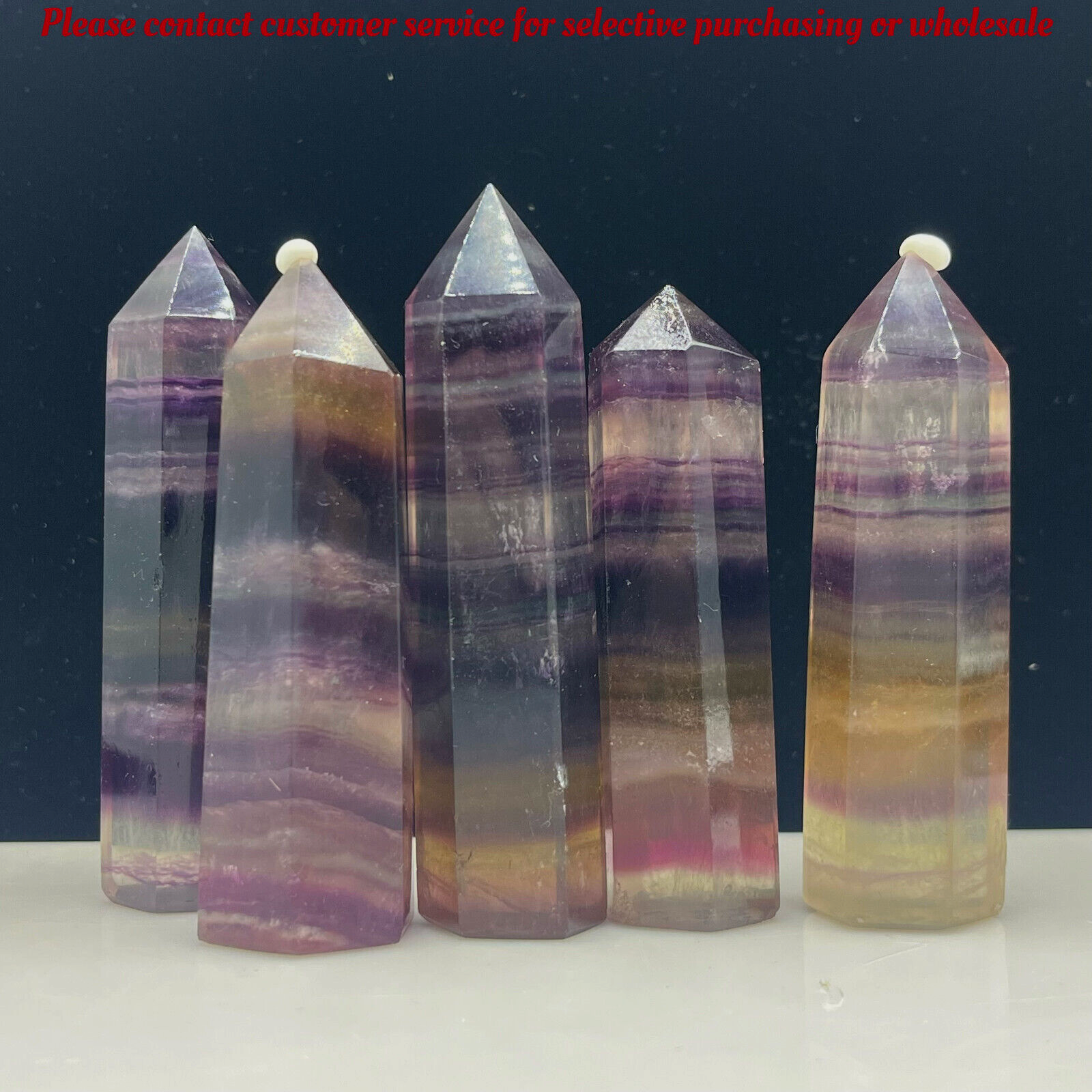Natural Rainbow Fluorite Crystal Tower Point for Reiki Healing and Gifting