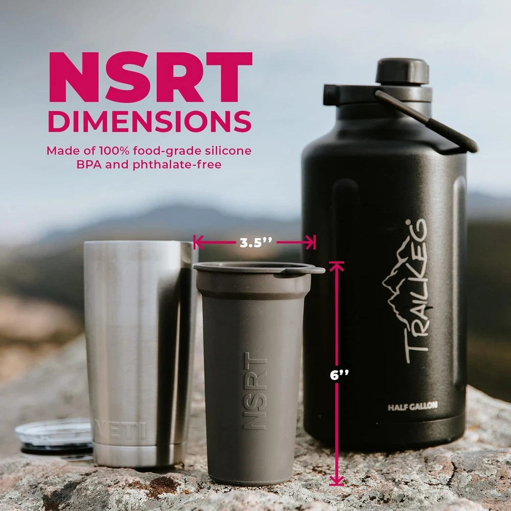 Tumbler NSRT, Food Grade Silicone Tumbler Cup Insert Fits Yeti Rambler 20Oz, for