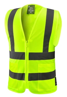 Crew Yellow High Visibility Safety Vest With 2 Pockets