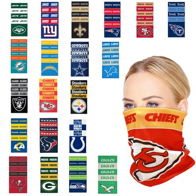 Football Licensed  Bandana Gaiter Face Guard Mask Hair Wrap