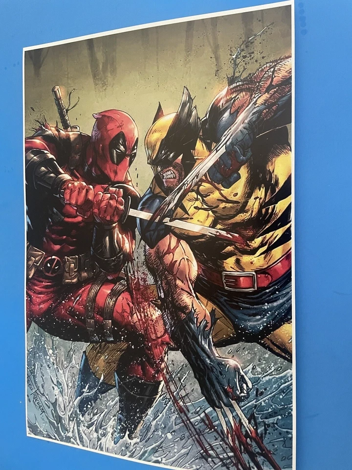 КОМИКСЫ MARVEL DEADPOOL & WOLVERINE ФИЛЬМ ПЛАКАТ PIN UP НОВЫЙ. - Изображение 3 из 3
