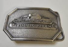 Vintage 1979 Sears Tire And Auto Brass Belt Buckle, Made In USA. RARE!