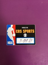 1980 1981 NBA press pass ticket sticker CBS game of the week ultra rare!