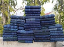 5 Pcs Lot Wholesale Lot indigo Blye Dyed Cotton Kantha Quilt , vintage throws