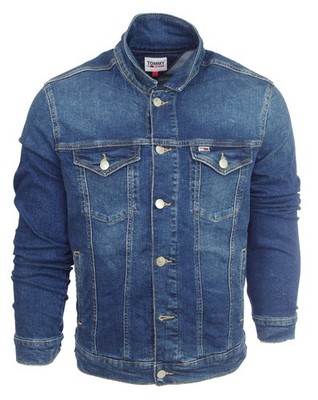 TOMMY JEANS Herren Jeansjacke Regular Trucker Jacket Denim Dark DM16174 DM17472