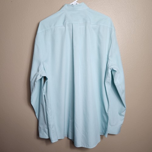 LL Bean Mens Slightly Fitted Wrinkle Free Green Mini Check LS Buttondown |XL| - Bild 5 von 6