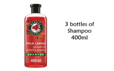 Shampoo Herbal Essences Pelo Largo Granada y Prote na Vegana, 400 ml 3 bottles