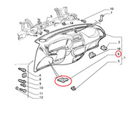 Originale Halter Armaturenbrett Fiat Panda Lancia Ypsilon 7785381