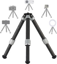 Carbon Fiber Small Tabletop Travel Tripod Weight 160g/0.35lb Maxload 5kg/11lb