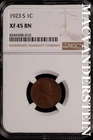 1923-S Lincoln Wheat Cent - NGC XF 45 BN - Scarce  No Reserve  #SLH45
